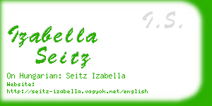 izabella seitz business card